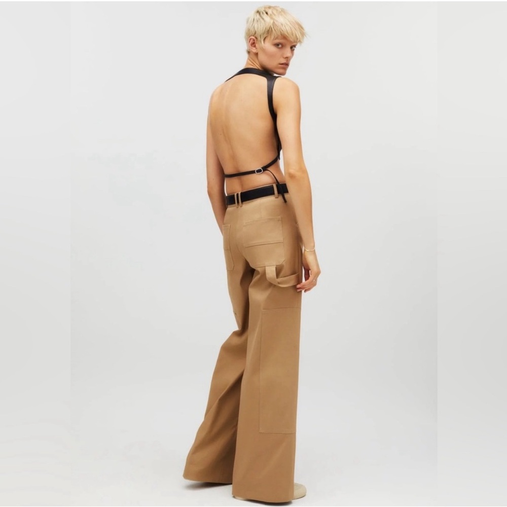 Zara x Kaia Gerber tan cargo trousers size M